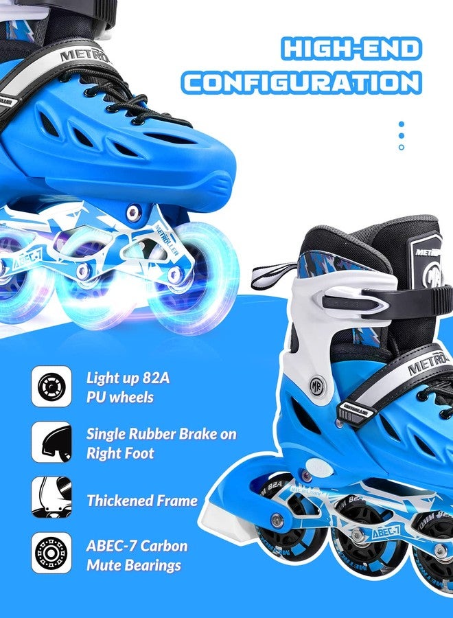 METROLLER زلاجات مترولر للتزلج على العجلات المضمنة للبنات والأولاد والنساء والرجال، بأربعة مقاسات قابلة للتعديل، مزودة بعجلات مضيئة، زلاجات مضيئة للمبتدئين من الأطفال والشباب البالغين - Image 5