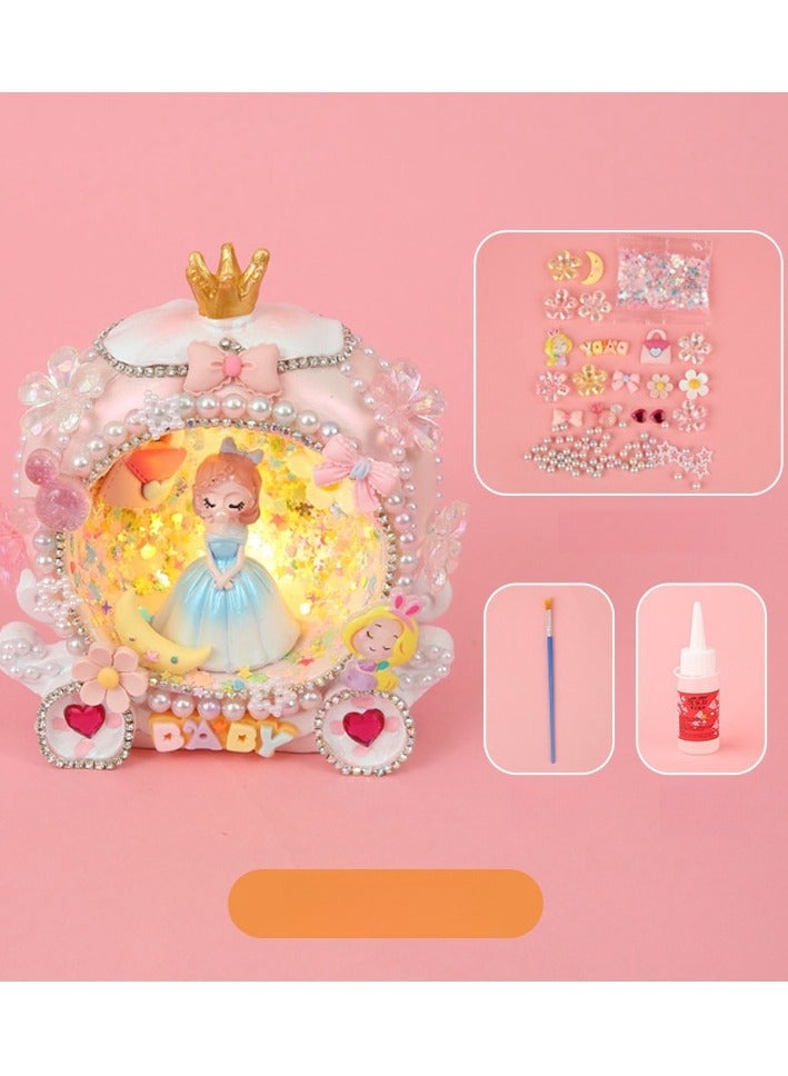 Girl's Creative Handmade Material Bag Making Night Light Birthday Gift Toy  - Image 1