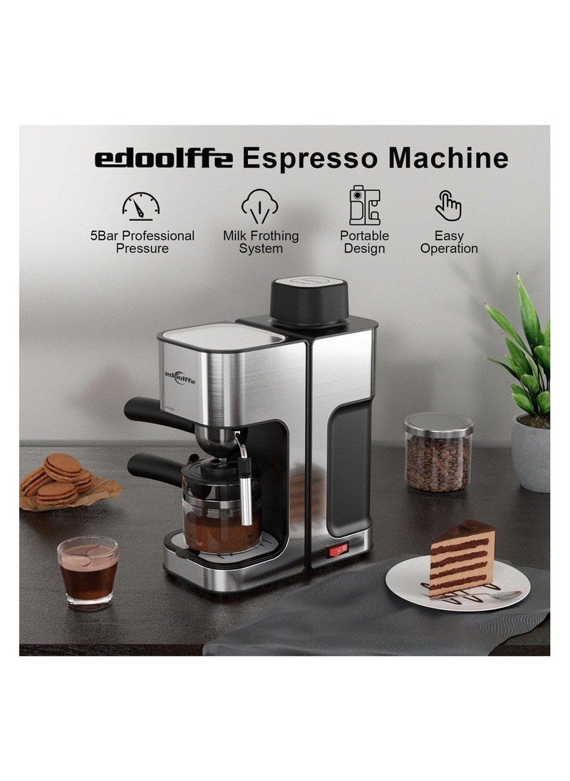 edoolffe Edoolffe Espresso Maker Household Built-In Milk Frother Coffee Maker 5bar 800w Md-2006  - Image 4