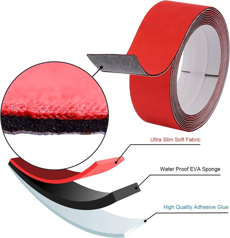 Gomake Vinyl Squeegee Buffer Roll Tint Squeegee Felt Micro Felt for All Kind of Plastic Tint Squeegee, DIY Squeegee Wings Protector, Vinyl Wrap Tools, 4CMx300CM - Image 3