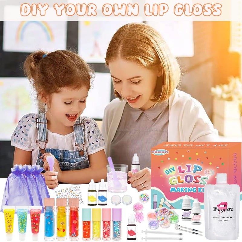 BRIPATI DIY Lip Gloss Making Kit - Moisturizing Lip Gloss Lip Glaze Handmade Supplies Set to Make Your Own Lip Gloss Set for Women Girls Beginners - Image 5