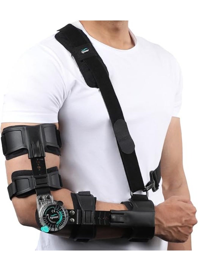 تاينور دعامة الكوع اليسار ROM – تحكم عملي في حركة الكوع وتثبيت ثابت – دعم خفيف وسهل الاستخدام - Image 1