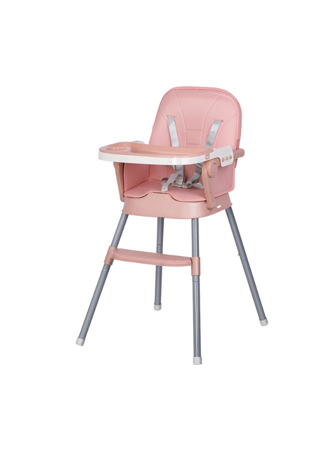 فول جوي كرسي طعام مرتفع قابل للتعديل للأطفال 4* 1 ، مقعد معزز لكرسي تغذية الأطفال,حزام أمان ,مسند قدم مع صينية قابلة للفصل ,كرسي عالٍ قابل للطي للأطفال الصغار من عمر 6 أشهر إلى 4 سنوات - Image 3