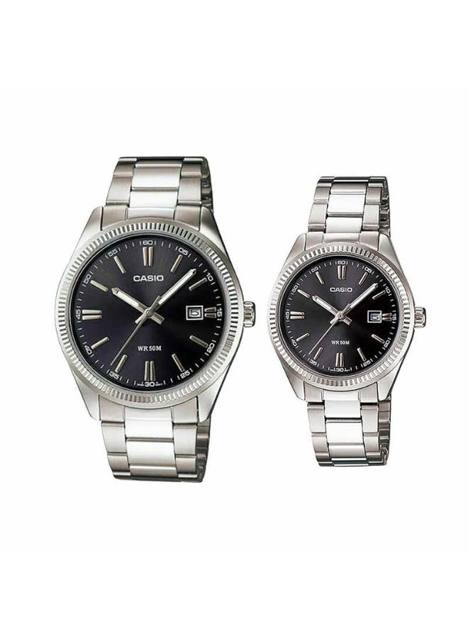 Casio Couple Watch Set – MTP-1302D-1A1VDF & LTP-1302D-1A1VDF (His & Hers)