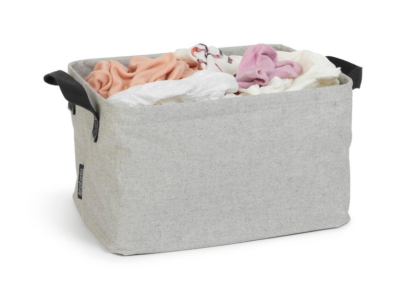 Brabantia - Foldable Laundry Basket - Compact Storage Box - Water Resistant Coating - Multi-Functional - Laundry Hamper - Bathroom - Collapsible - Grey - 9 Gal - Image 5