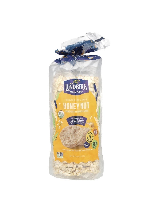 Lundberg Lundberg, Organic Brown Rice Cakes, Honey Nut, 9.6 oz (273 g) - Image 1