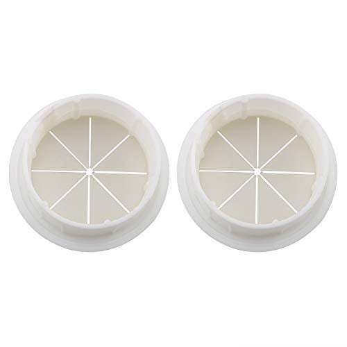 pugdodo 2PCS 2Inch (50mm) Desk Cord Grommets Wire Cable Hole Cover for Office PC Desk Cable Cord Cover White (White-2pcs) (White) - Image 4
