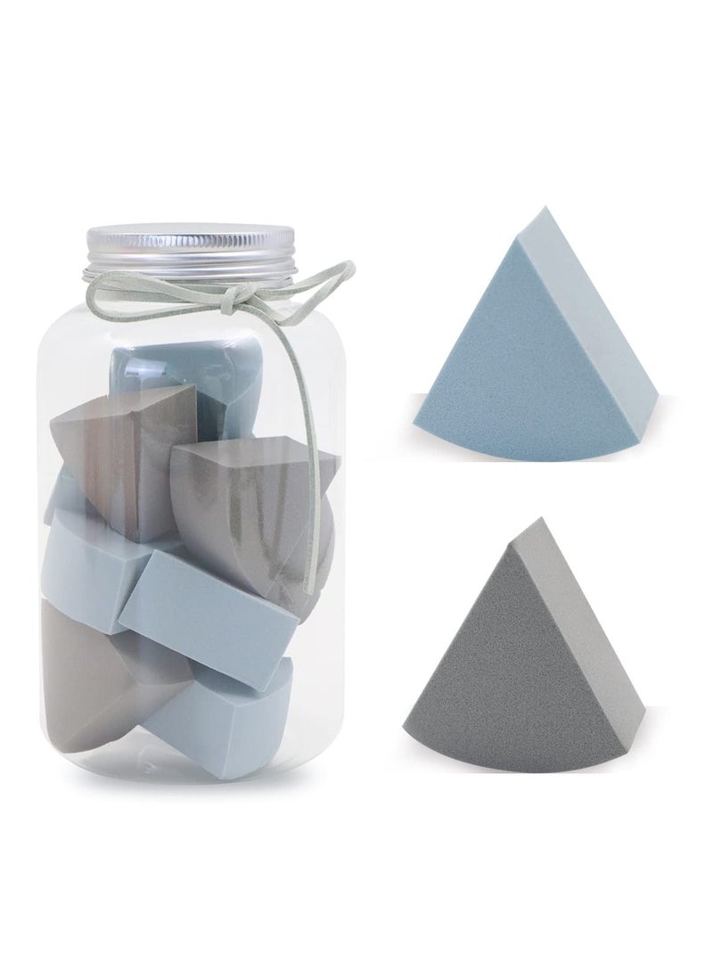SYOSI Latex Free Wet and Dry Use Cosmetic Sponges for Foundation and Powder with Storage Bottle - Image 1