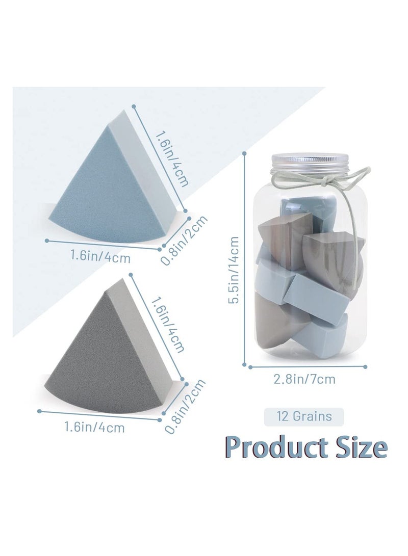 SYOSI Latex Free Wet and Dry Use Cosmetic Sponges for Foundation and Powder with Storage Bottle - Image 2