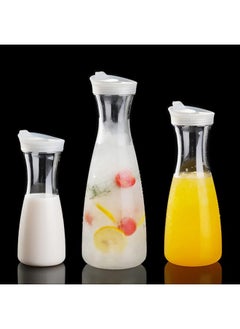 silvercnc Jug with Lid Plastic Juice Pitcher for Milk Hot / Cold Water Ice Tea Wine Coffee and Juice Beverage Carafe (20oz)  - Image 1