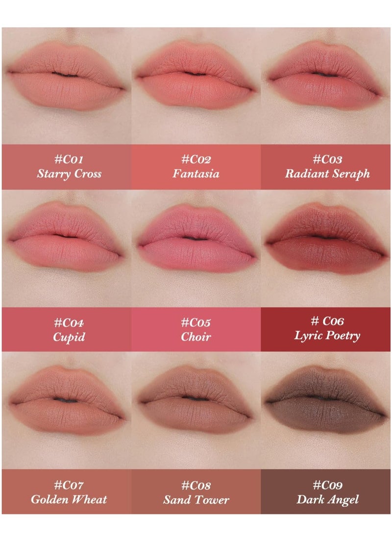 Flower Knows Little A Matte Lipstick - 3.5g, Waterproof, Long-lasting, Matte Finish (C01 Starry Cross – Neutral Peach)  - Image 3