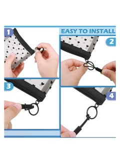 Excefore Ring Zipper Pull Replacement, Zipper Pulls Extensions, Luggage Zipper Tab Replacement, 16 Pcs Detachable Zipper Pulls Repair Kit Zipper Tab Tags Cord Extension Fixer for Jackets Backpack  - Image 3