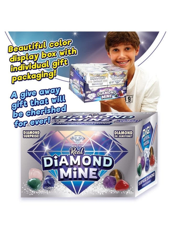 Ja-Ru Real Diamond Mine Gemstone Dig Kit (2 Packs) Mystery Rock, Minerals, And Gems For Kids | Break Your Own Geodes And A Chance To Get 1 Real Diamond | Party Favors For Kids Goodie Bags. 4630 2S  - Image 5