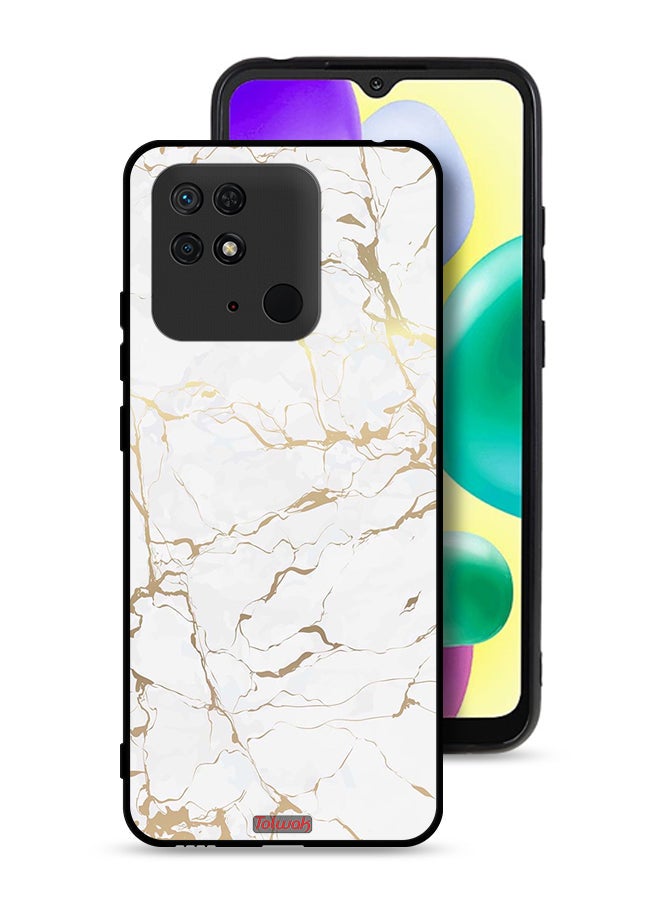 Tolwak Xiaomi Redmi 10C Protective Case Cover Marble Pattern - Image 1