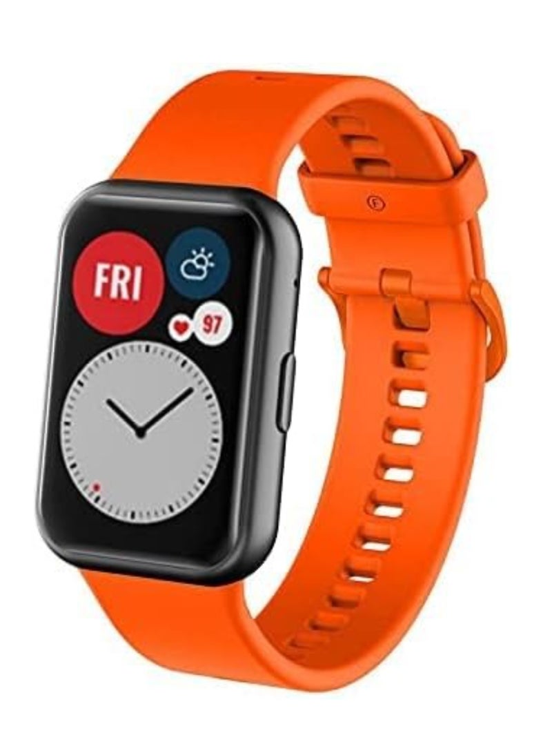 2-In-1 Silicone Watchband Strap With Case For Huawei Watch Fit Band - Image 1