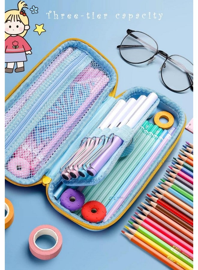 فنبلاست حافظة أقلام متعددة الأغراض بسحاب من فن بلاست، حقيبة أقلام وحقيبة أقلام للوازم المدرسية للأطفال (أرجوانية) - Image 5