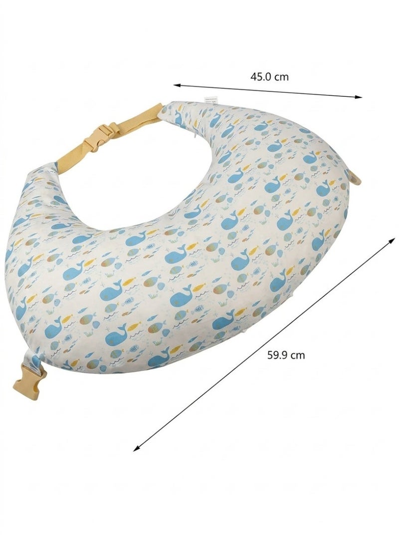 youni Nursing Pillow for Breastfeeding, Multi-Functional Original Plus Size Breastfeeding Pillows Give Mom and Baby More Support, with Adjustable Waist Strap and Removable Cotton Cover - Image 5