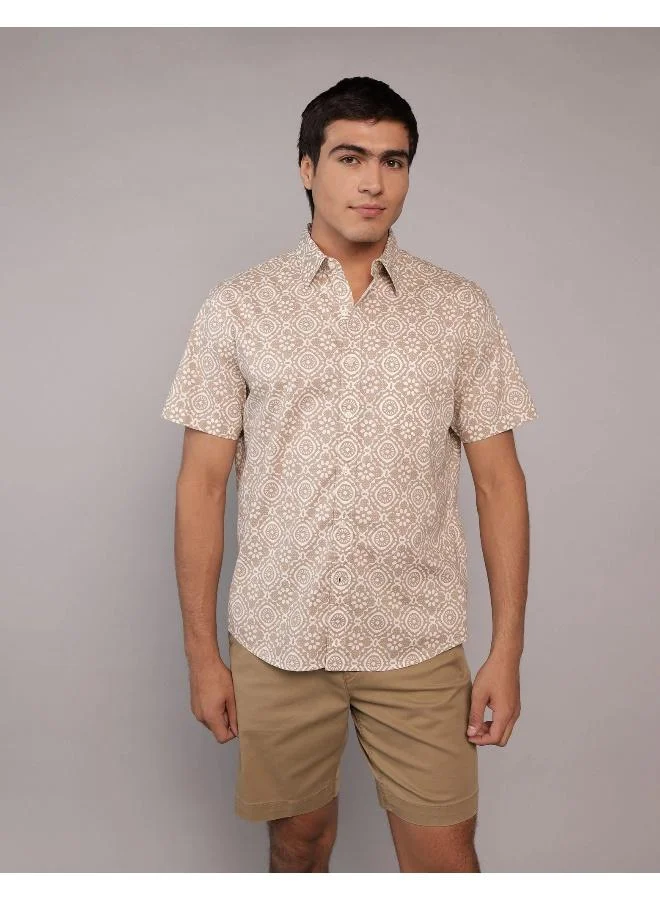 امريكان ايجل قميص بأزرار مطبوع للمسبح