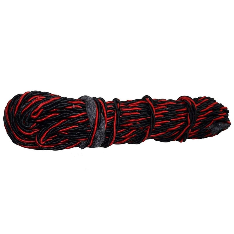 Multi Purpose Bike Leg Guard Rope Compatible for Bullet Motorcycle (Red Black, 28 Meter)