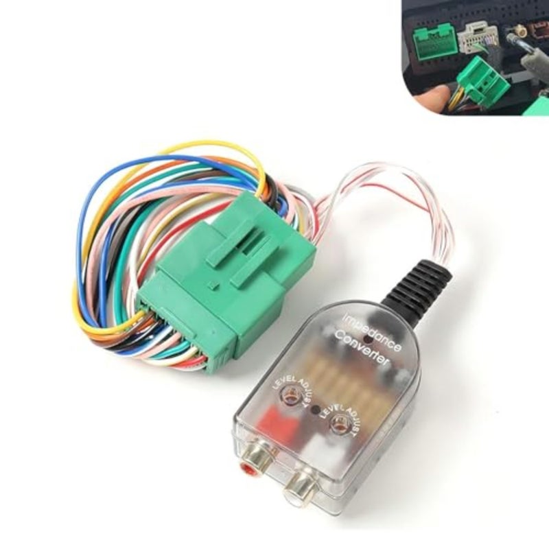1 PC Add A Subwoofer Amplifier Wire Harness, Radio System Subwoofer Amplifier Adapter, Modified Radio High to Low Amplifier Connector, Compatible with Chevrolet GMC, Buick Multicolored - Image 1