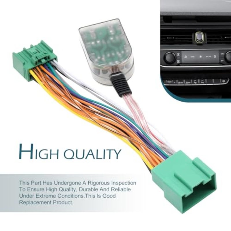 1 PC Add A Subwoofer Amplifier Wire Harness, Radio System Subwoofer Amplifier Adapter, Modified Radio High to Low Amplifier Connector, Compatible with Chevrolet GMC, Buick Multicolored - Image 3