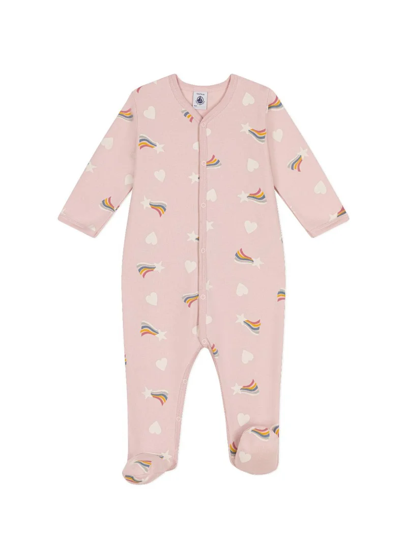 بيتي باتو Babies' pyjama suit in star and heart print brushed fleece