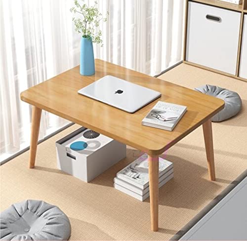 Dream Arts Shoppee Fold-able Rectangle Shaped Side Table/Tea Coffee Breakfast Laptop Table ( Wood,Natural ) - Image 4