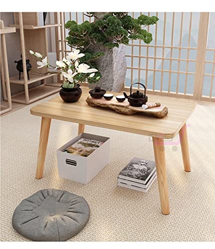 Dream Arts Shoppee Fold-able Rectangle Shaped Side Table/Tea Coffee Breakfast Laptop Table ( Wood,Natural ) - Image 2