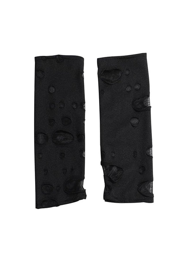 SACHUI® Black Hole Gloves Cosplay Party Punk Dark Half Finger Gloves | Gray - Image 2