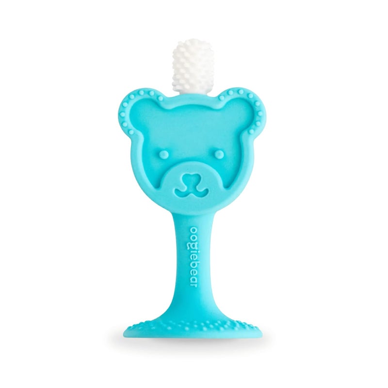 oogiebear Infant-to-Toddler Training Teether Toothbrush - 0-2 Years - 360° Soft Silicone, Promotes Safe Brushing, Baby & Kids Health - Teddy Bear Design Oral Care - 1 Unit - Image 2