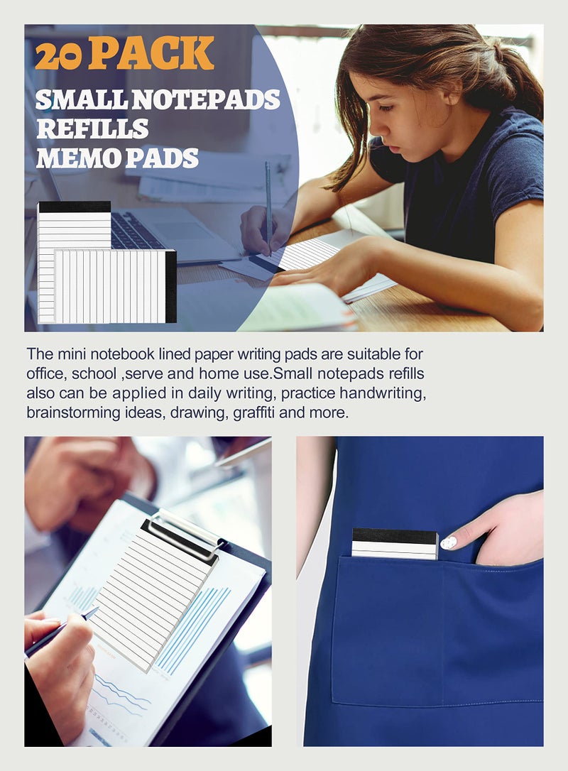 Aidunmis 20 Pack Small Notepads Refills Memo Pads 3 x 5 Inch Lined Writing Note Pads with 30 Sheets Note Pad Paper in Each Pad Mini Pocket Notebook Refills for Taking Notes and Reminders Organization Planning - Image 4