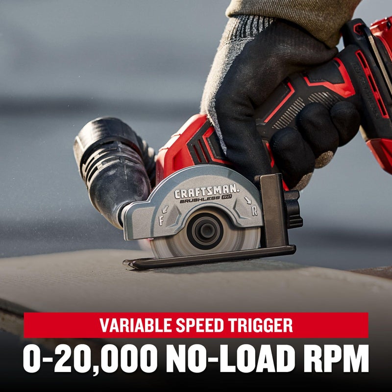 CRAFTSMAN V20 3 Inch Cordless Cut-Off Tool with Forward and Reverse Functions, Bare Tool Only (CMCM300B) - Image 5