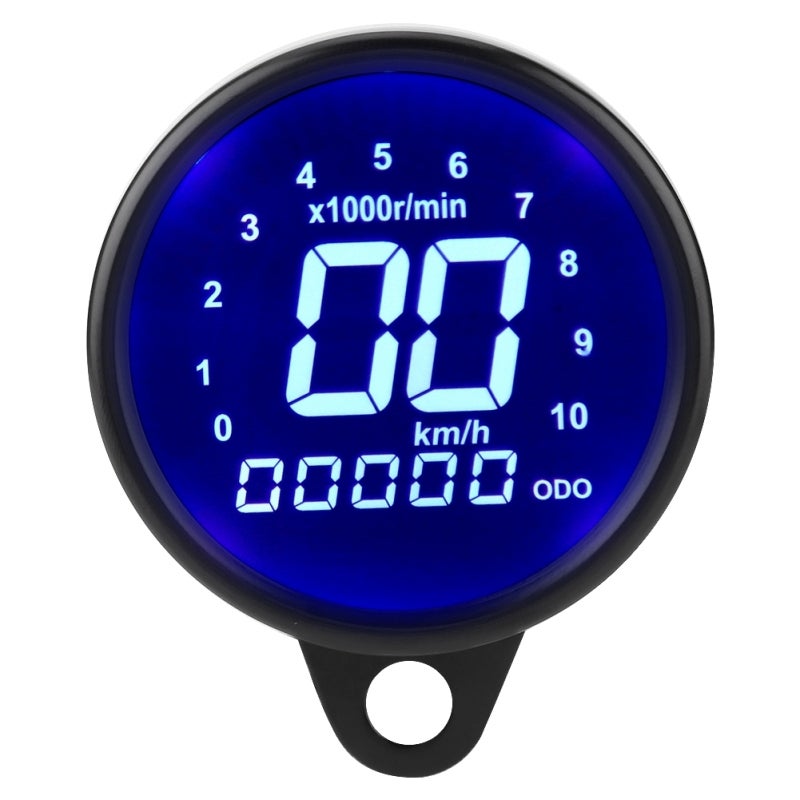 Universal Motorcycle Speedometer: 12V Digital LCD Display, Tachometer Odometer Combo - Waterproof Aluminium Alloy Shell, Anti-Dazzle 7-Color Backlight for Motorcycle Riders - Image 2