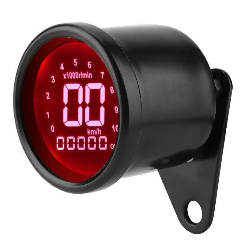 Universal Motorcycle Speedometer: 12V Digital LCD Display, Tachometer Odometer Combo - Waterproof Aluminium Alloy Shell, Anti-Dazzle 7-Color Backlight for Motorcycle Riders - Image 4