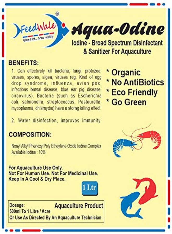 FeedWale Aqua-Odine Iodine Broad Spectrum Disinfectant & Sanitizer for Pond Water Fish Aquaculture - Image 3