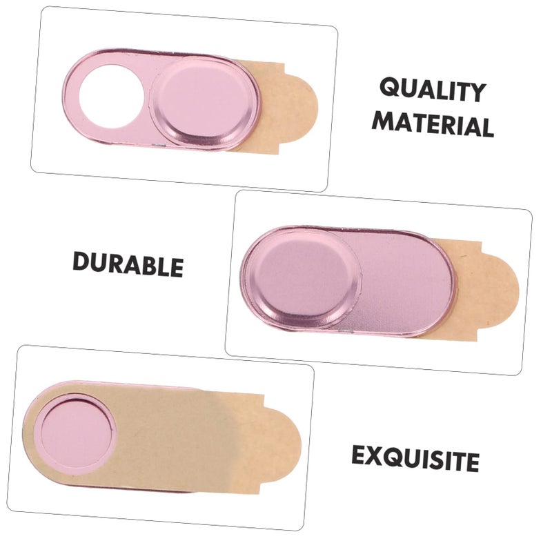 Ultra Thin Rose Gold Webcam Cover Slider for Laptop Privacy Protection 3 Pack - Image 3