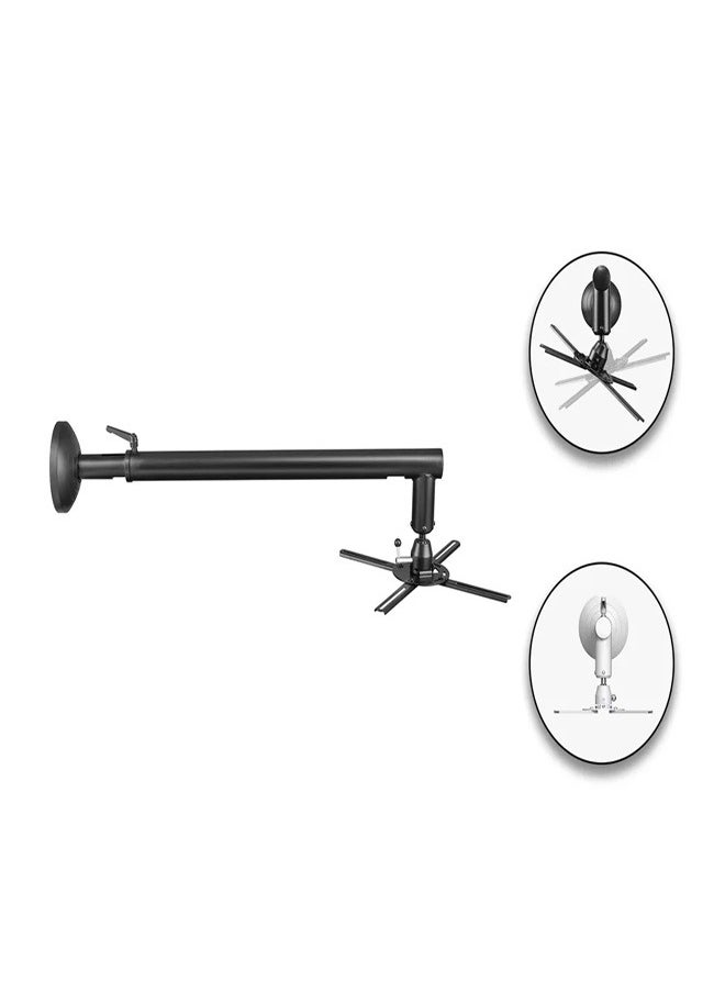 Skill Tech SH S06P Short Throw Projector Wall Mount, Mounting Profile 820mm-1200mm, 26kg Load Capacity – Black  - Image 2