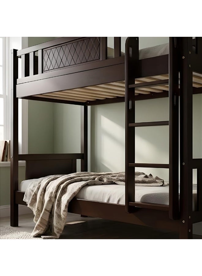 ABX HOME Pisa Solid wood Bunk Bed | Sturdy Modern Design Wooden Single Bed Frame 190X90 Size (Wenge) - Image 5