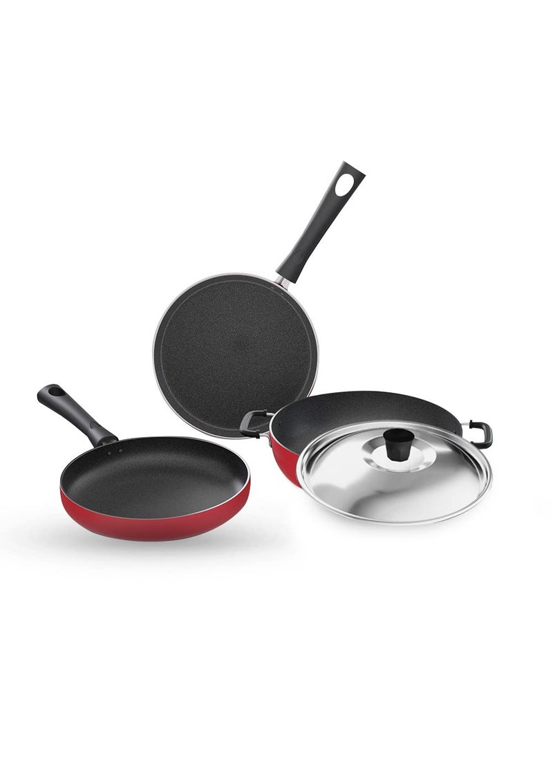 Lifelong - Lifelong Trio Non-Stick 3-Piece Cookware Set (Induction and Gas Compatible) - Image 1