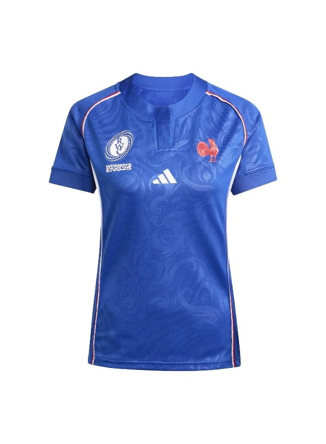 Adidas Adidas Ffr Rwc H Jsy W Blue Jersey (Short Sleeve) Jerseys For Women