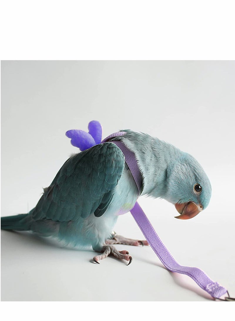 Adjustable Bird Training Leash, Durable Parrot Flying Strap for Outdoor Use, Ideal for atiel, Parakeet, Lory, 1 Pcs, Purple - Perfect Gadget for Bird Owners - Image 2