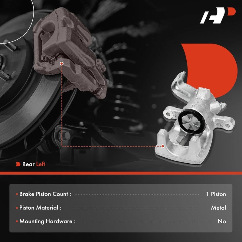A-Premium Brake Caliper Assembly Without Bracket for Mini Cooper 2007-2015 & Cooper Paceman 2013-2014 Rear Driver Side - Image 2