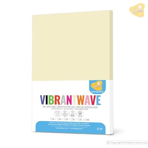 Lakeer A4 Color Paper 20 Sheets (Cream) Premium Colour 180 GSM Pack for Copy Printing, DIY Art & Craft, Projects, Decoration, Other Office Printing - Image 2