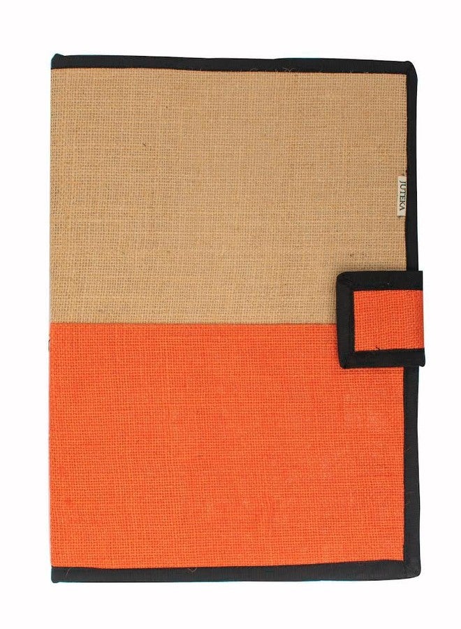 Juteka Multicolored Jute File Folder for Certificates, Documents, Conference, (Size : A4) (Orange) - Image 2