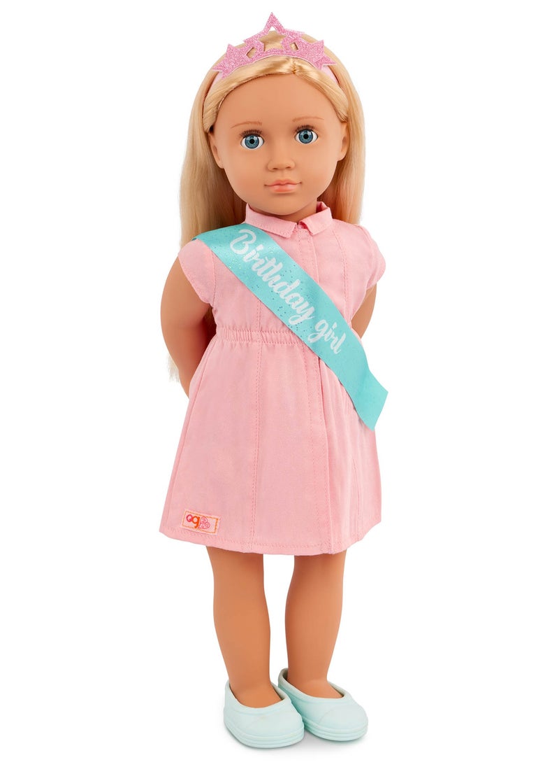 Our Generation - Brenna 18-Inch Fashion Doll Festive Dress-Up And Birthday Fun Soft Body With Movable Limbs, Fabric Clothing Age 3 Years And Up - Image 1
