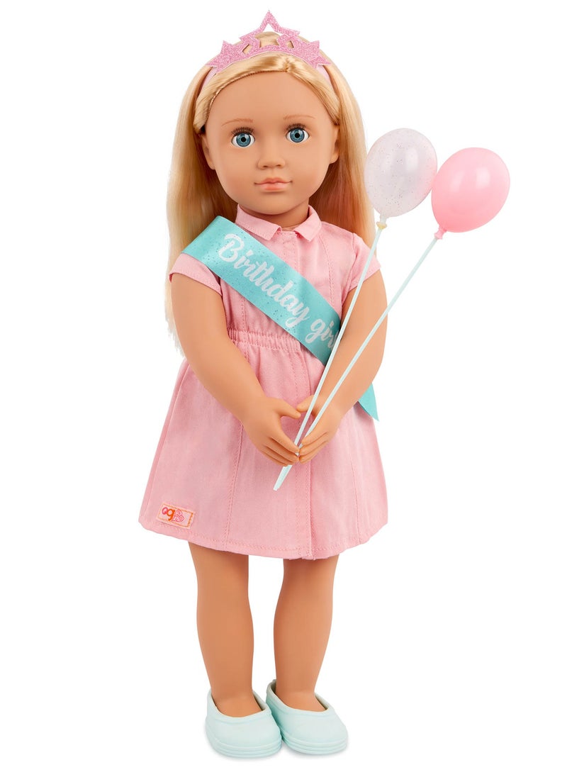 Our Generation - Brenna 18-Inch Fashion Doll Festive Dress-Up And Birthday Fun Soft Body With Movable Limbs, Fabric Clothing Age 3 Years And Up - Image 1