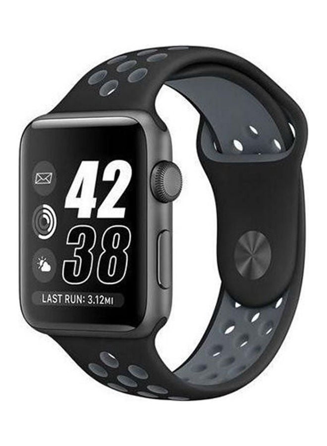Beauenty Sport Silicone Breathable Hole Replacement Strap For Apple Watch 38Mm Black / Grey - Image 4