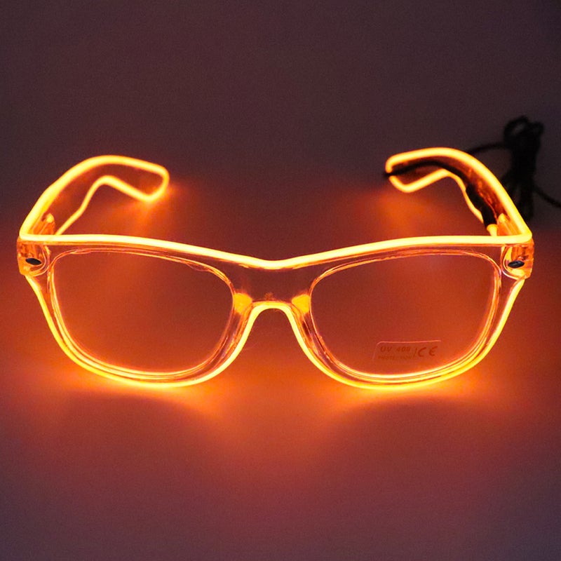 LED Glasses 10 Colors Optional Light Up El Wire Neon Rave Glasses Twinkle Glowing Party Club Holiday Bar Decorative Glasses - Image 1