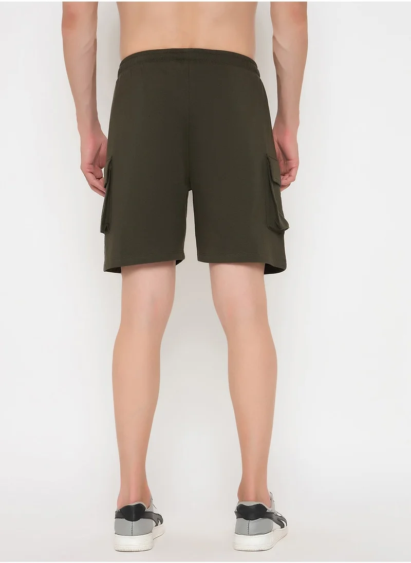 John Players John Players Lounge Shorts in Olive Green