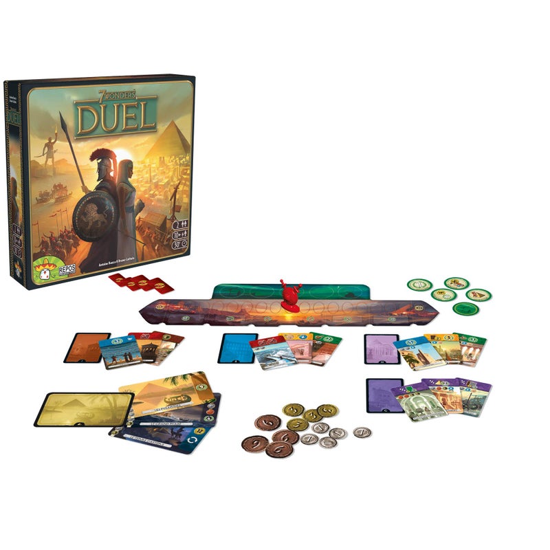 Asmodee 7 Wonders Duel Board Game BASE GAME - Intense Two-Player Battles in the Ancient World, Strategy Game for Kids and Adults, Ages 10+, 2 Players, 30 Minute Playtime - Image 2